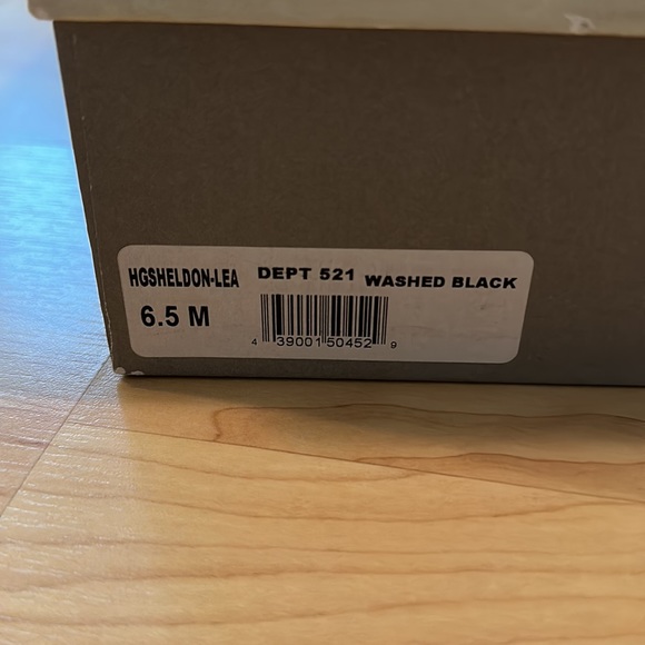 Hinge Sheldon Double Zip Leather Boot Washed Black Size 6.5 EUC - Picture 11 of 12